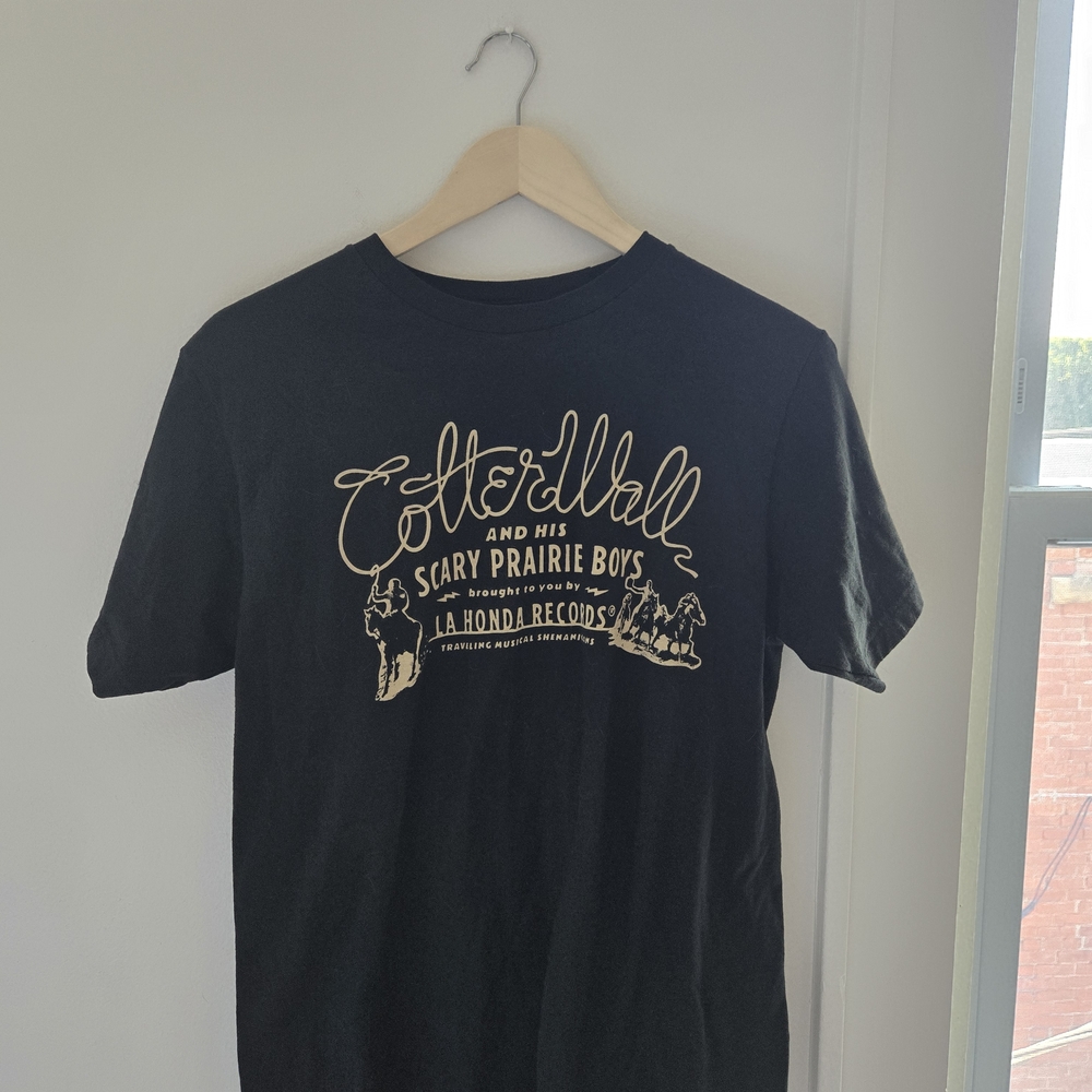Colter Wall Black Graphic Tee with Cream Print